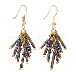 Juegos de aretes de racimo de corneta retorcida de vidrio para mujer&nbsp;EJEW-JE05059