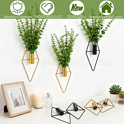 8 vase mural en fer en forme de losange&nbsp;AJEW-DR0002-97
