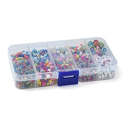 Kit di risultati per la creazione di gioielli con perline piatte rotonde e rotonde in acrilico e vetro fai da te&nbsp;DIY-FS0006-45