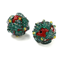 Weihnachtsmotiv Polymer Clay Strassperlen mit Harz&nbsp;RESI-Z045-01B
