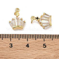 Ciondoli in ottone zirconi chiari micro pavé&nbsp;KK-A291-31G