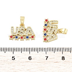 Ottone micro spianare pendenti zirconi&nbsp;KK-H206-13G