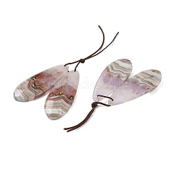 Natürliche Amethyst-Spitzenachat-Anhänger&nbsp;G-A244-09A