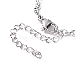 Bracciale con ciondolo in acciaio inossidabile 304 anti-ossidazione per donna&nbsp;BJEW-F436-P