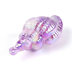 Colgantes grandes en forma de concha de acrílico opaco con baño UV&nbsp;SACR-T018-35D