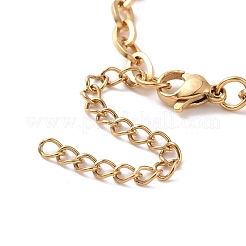 Bracelet chaîne en acier inoxydable 304 plaqué sous vide PVD pour hommes et femmes&nbsp;BJEW-E031-05C-G