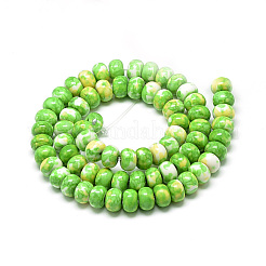 Chapelets de perle en jade d'un océan blanc synthétique&nbsp;G-S257-5x10mm-03