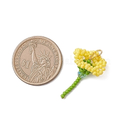Blumenanhänger aus Glasperlen&nbsp;PALLOY-MZ01171-01