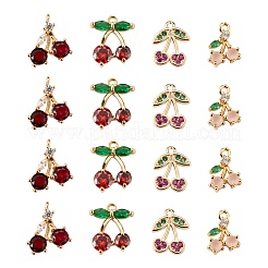 8 Stk. Messing Micro Pave klar Zirkonia Charms&nbsp;KK-LS0001-38