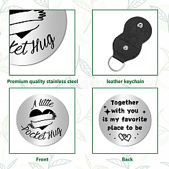 Kit para hacer llaveros de recuerdo de relaciones a distancia con abrazos de bolsillo&nbsp;DIY-CN0003-29A