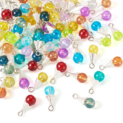 90 stücke 15 stile legierung glas anhänger&nbsp;PALLOY-TA00166