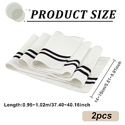 2 pièce de tissu côtelé 95 % coton et 5 % fibre élastique pour les poignets&nbsp;FIND-BC0004-45B