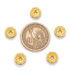 Cuentas espaciadoras de rhinestone de cristal de grado A de hierro&nbsp;RB-A010-10MM-G