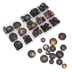 120 Stück 15 Stile Harzknöpfe&nbsp;RESI-OC0001-62