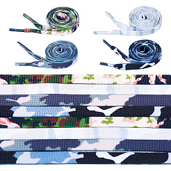 4 Paar 4 Farben Tarnfarbe Polyester Schnürsenkel&nbsp;FIND-TA0010-23