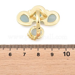 Manschettenringe aus natürlichem Amazonit und natürlichem Aquamarin&nbsp;GG-G001-03G-01