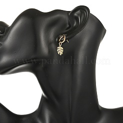 Orecchini pendenti in ottone micro pavé di zirconi cubici trasparenti per donna&nbsp;EJEW-JE07500