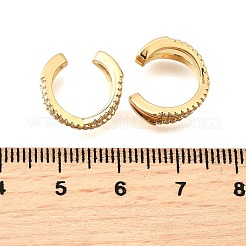 Messing Micro Pave klare Zirkonia Manschette Ohrringe&nbsp;EJEW-F370-26G