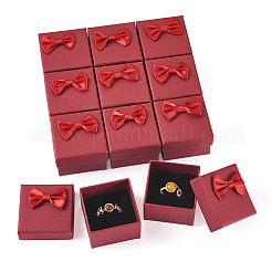 Boîtes de rangement carrées en carton pour bagues cadeaux&nbsp;CON-TAC0001-17G