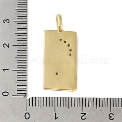 Colgantes de latón chapado en rack y circonita cúbica&nbsp;KK-L216-008G-01