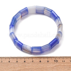 Bracelets extensibles en perles d'agate naturelle carrée (teinte et chauffée) pour femmes et hommes&nbsp;GG-CBA9ACE-B14
