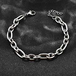 Figaro-Kettenarmbänder aus 304er Edelstahl für Männer und Frauen&nbsp;BJEW-R021-07P