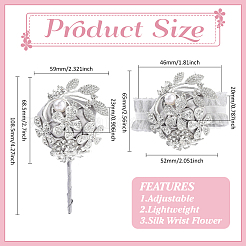 Tissu de soie imitation fleur corsage boutonnière&nbsp;AJEW-WH0248-359