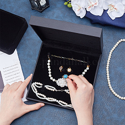 Aufbewahrungsgeschenkbox für Schmuckset aus PU-Leder&nbsp;CON-WH0104-09