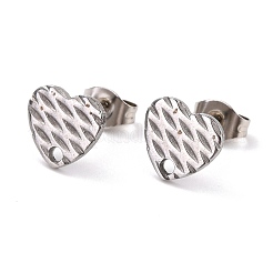 Boucles d'oreilles à tige en acier inoxydable 304 anti-ternissement&nbsp;STAS-I183-04A-P