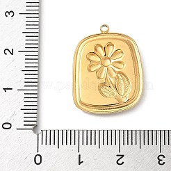 Pendentifs en résine époxy en acier inoxydable 304 avec coquillage naturel et paillettes à l'intérieur&nbsp;STAS-L026-17G-P03