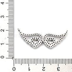 Messing Mikropflaster klare Zirkonia Hohlflügel mit Herz-Anschluss-Anhänger&nbsp;KK-L229-062P