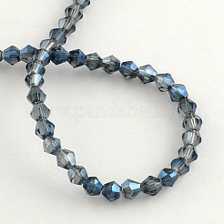 Chapelets de perles en verre électroplaqué&nbsp;LS-EGLA-R094-4mm-13