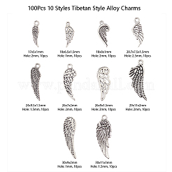 100 pz 10 stili pendenti in lega di stile tibetano&nbsp;TIBEP-CJ0001-58