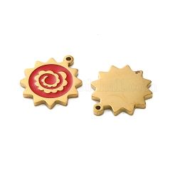 Placcatura ionica (ip) 304 acciaio inossidabile smaltato rosso pendenti&nbsp;STAS-M102-66G