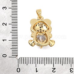 Mikropavé aus klarem Zirkonia aus Messing mit Glasanhängern&nbsp;CU-CBA2A11-01G
