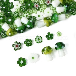 156 Stück 9 Stile handgemachte Millefiori-Glasperlenstränge&nbsp;LAMP-FS0001-49