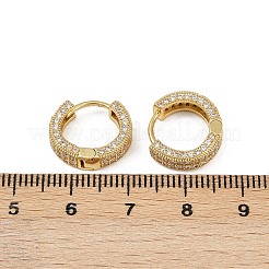 Messing Micro Pave klare Zirkonia Creolen&nbsp;EJEW-S277-09G-A