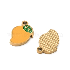 Pendentifs en acier inoxydable 304 émaillé en forme de fruits&nbsp;SA-CBA49D2-11G-06