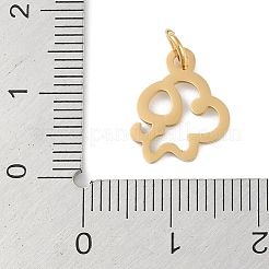 Ciondoli in acciaio inox 304&nbsp;STAS-L279-001G-01