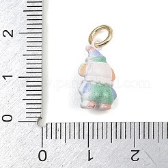 Anhänger aus Messing mit Emaille-Motiv aus Vergnügungsparks&nbsp;KK-CBA7736-01C