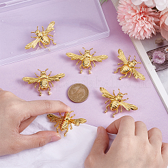 6 broche en alliage en forme d'abeille pour sac à dos et vêtements&nbsp;JEWB-PH0001-48