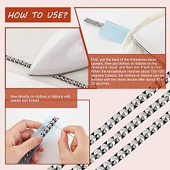 2.5 yard hot fix 304 acciaio inossidabile chiodo a punta testa di chiodo trim&nbsp;DIY-FG0003-32