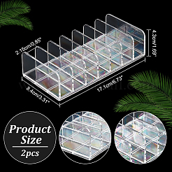 Organizer per trucco per palette di ombretti in acrilico trasparente a 7 griglia&nbsp;ODIS-WH0050-06