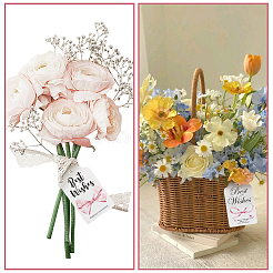120 stücke 6 arten thanksgiving tag wort beste wünsche bowknot gedruckt papier danke geschenk tags&nbsp;AJEW-SP0003-63A