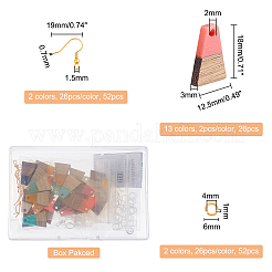 Kits de fabrication de boucles d'oreilles pendantes 2 couleur à faire soi-même&nbsp;DIY-OC0006-49