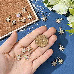 16 Stück 2 Stile Messing Micro Pave Zirkonia Charms&nbsp;KK-SC0006-96