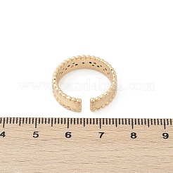 Anelli per polsini da donna in ottone con micro pavé di zirconi cubici&nbsp;RJEW-S400-06G