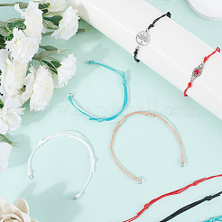 40 Stück 5 Farben verstellbare umweltfreundliche koreanische gewachste Polyesterschnur zum Herstellen von Armbändern&nbsp;AJEW-SC0003-72