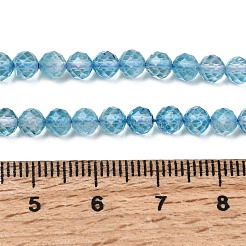 Stränge aus natürlichen und gefärbten blauen Topasperlen&nbsp;LS-G-B088-C05-04