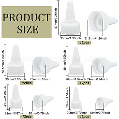 60 bouchon de bouteille en plastique de 5 styles&nbsp;FIND-BC0003-98